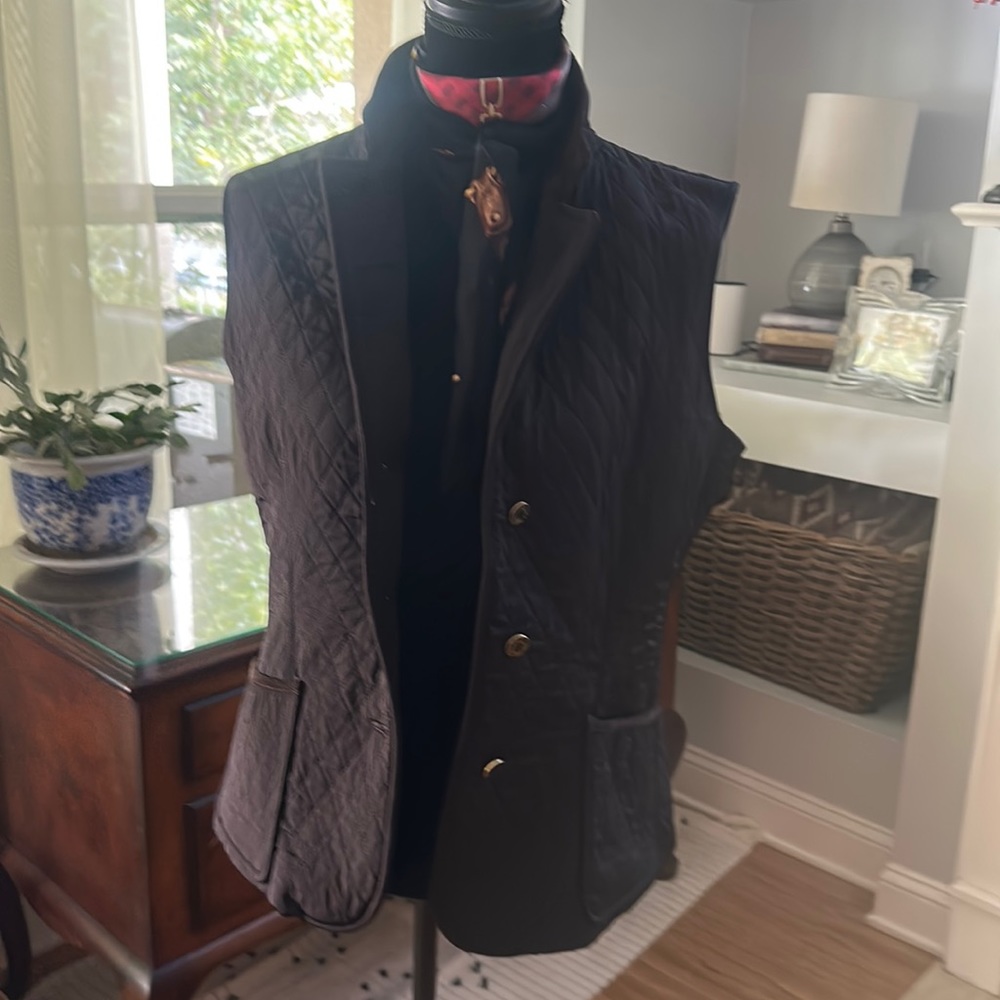 Talbots Chocolate Brown Vest M